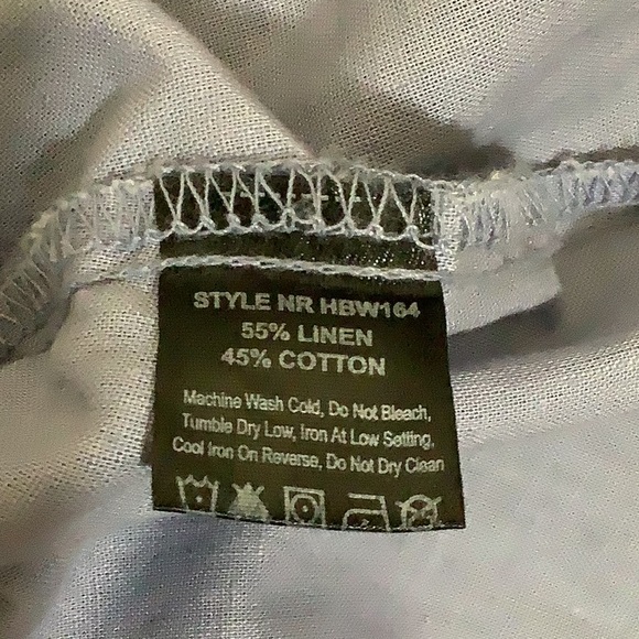 Harve Benard Blue Button Down Top - Picture 6 of 6